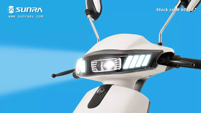 E-bike adopts LED lens headlight